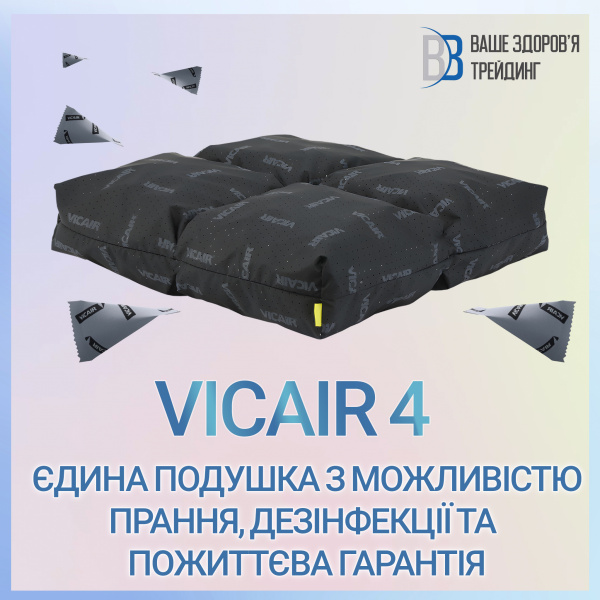 Vicair 4 - единственная подушка с возможностью стирки, дезинфекции и пожизненная гарантия